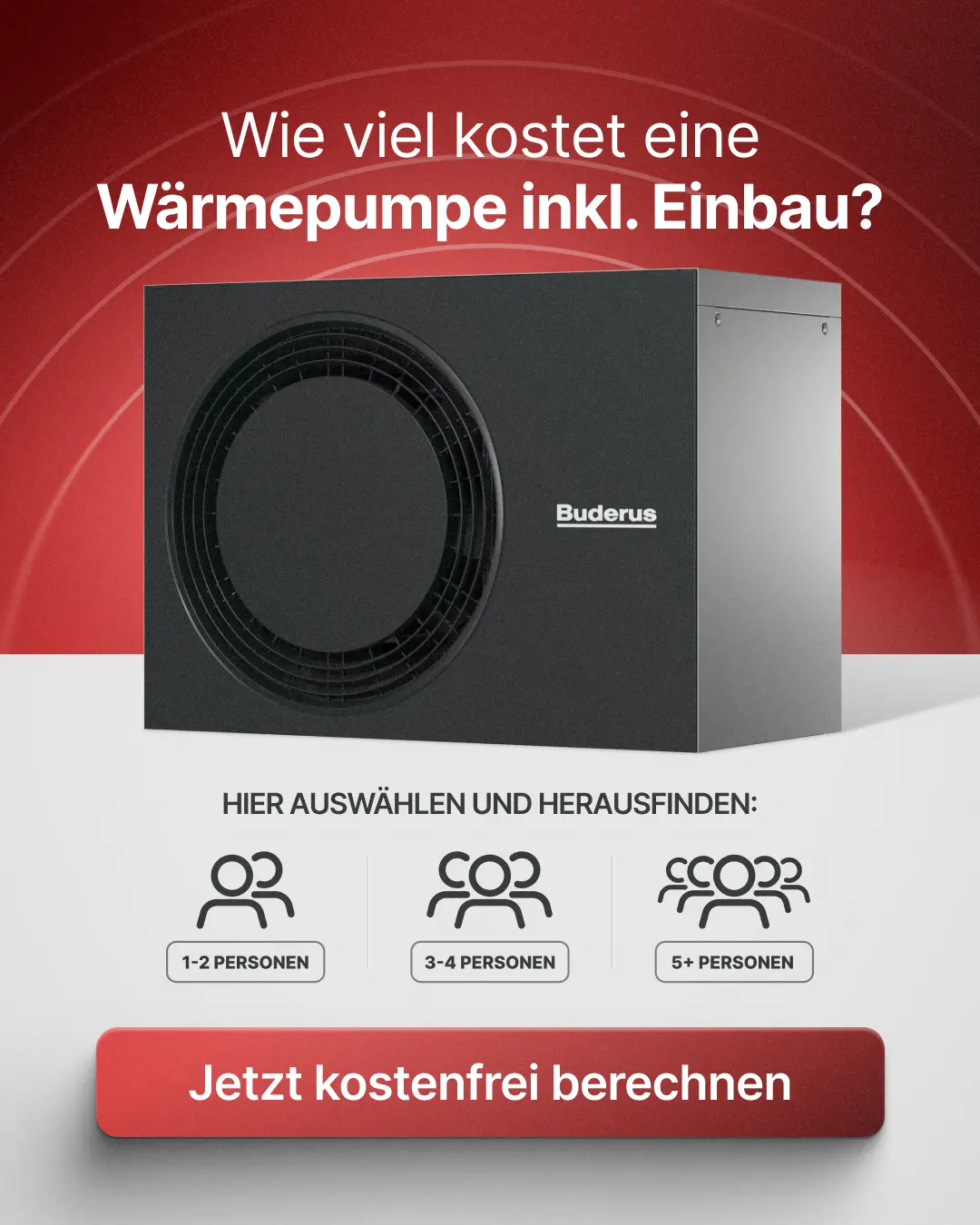 Anzeige von AlpenEnergie: Wie viel kostet eine Wärmepumpe inkl. Einbau? Mit Rechner nach Haushaltsgrösse